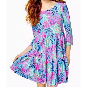lily Pulitzer Geanna Swing Dress in the Porto Blue You've Been Spotted size XL